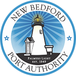 Logo or seal for New Bedford Port Authority with lighthouse graphic