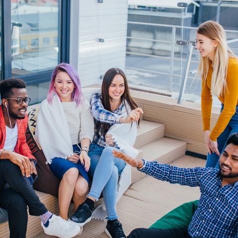 Young professionals in a casual setting