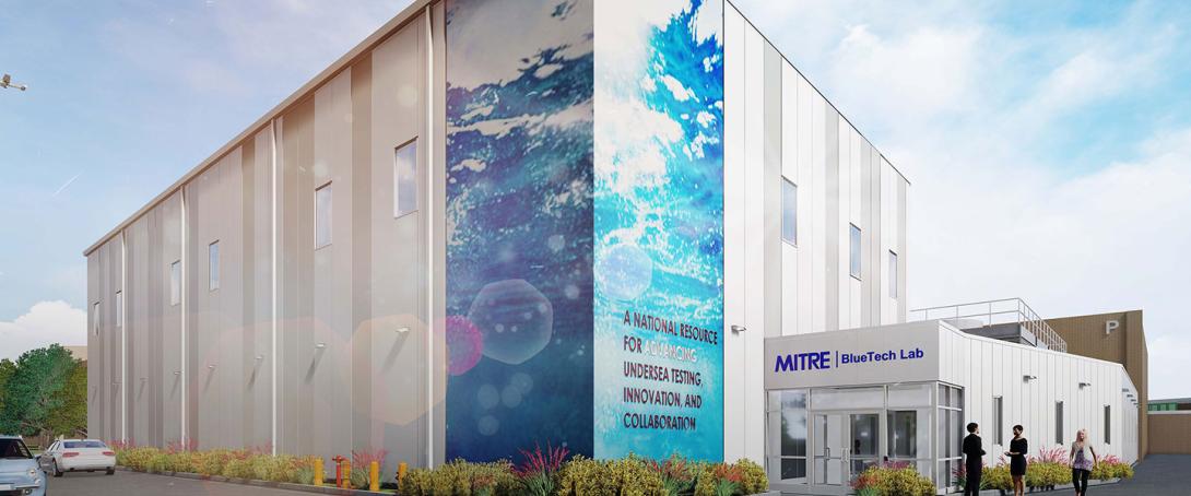 Renderings of MITRE’s BlueTech Lab